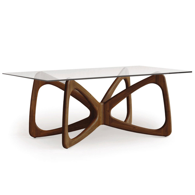 Butterfly Glass Top Dining Table by Copeland Furniture