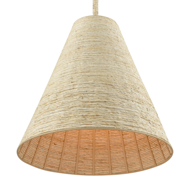 Abaca Cone Pendant by Elk Home