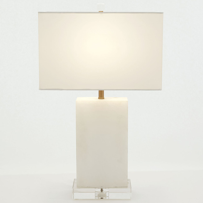 Alabaster Rectangular Table Lamp by Global Views