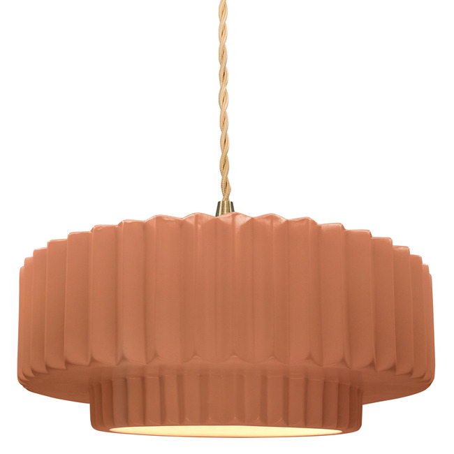 Radiance Pleated Tier Pendant by Justice Design