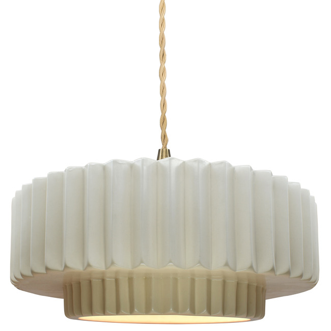 Radiance Pleated Tier Pendant by Justice Design