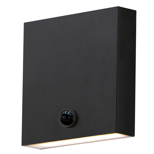 YANSUN 1-Light Black Dusk To Dawn Motion Sensor Outdoor Wall Lantern Sconce With Clear Glass And Built-In GFCI And USB Outlets H-WL108