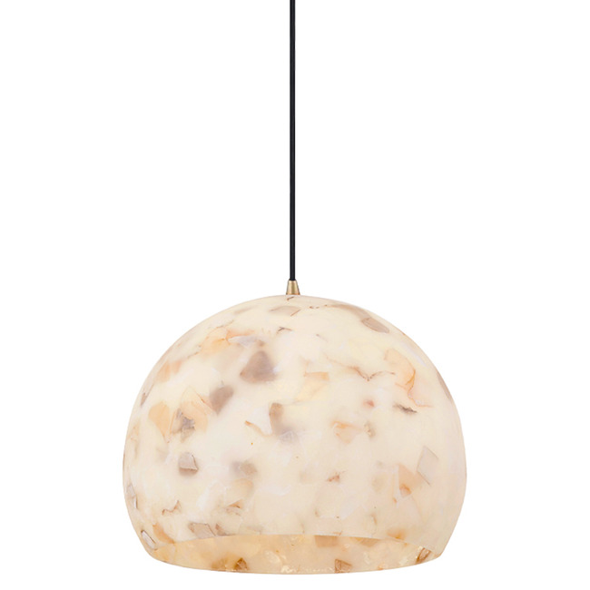 Alabaster Rocks Globe Pendant by Justice Design