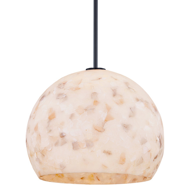 Alabaster Rocks Globe Rod Pendant by Justice Design