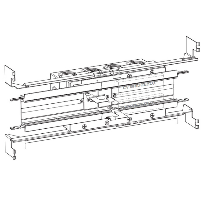 Center Feed Power Connector with Wiz Pro CV Bridgebox/JBox by PureEdge Lighting