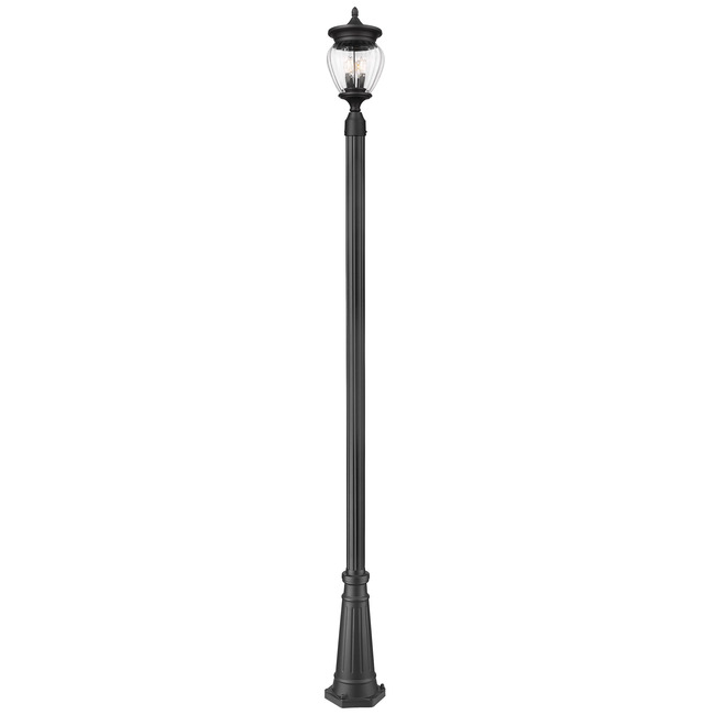 Davina Outdoor Post Light with Decorative Hexagon Base by Z-Lite
