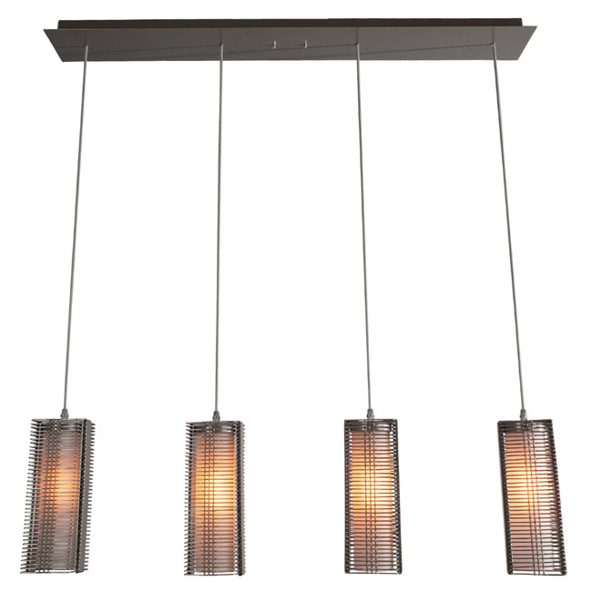 Downtown Mesh LED Linear Multi Light Pendant by Hammerton Studio