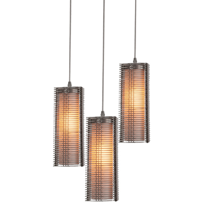 Downtown Mesh Round Glass Multi Light Pendant by Hammerton Studio