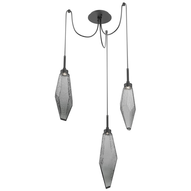 Rock Crystal Swag Multi Light Pendant by Hammerton Studio