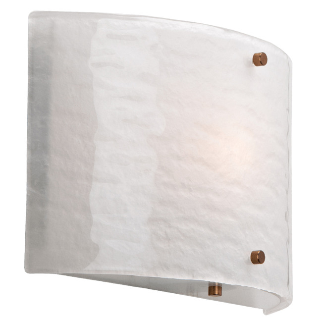 Textured Glass Round Wall Sconce by Hammerton Studio