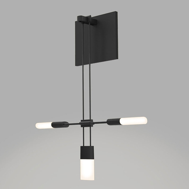Suspenders Wall Light w/Etched Chiclet Cluster - Overstock by SONNEMAN - A Way of Light