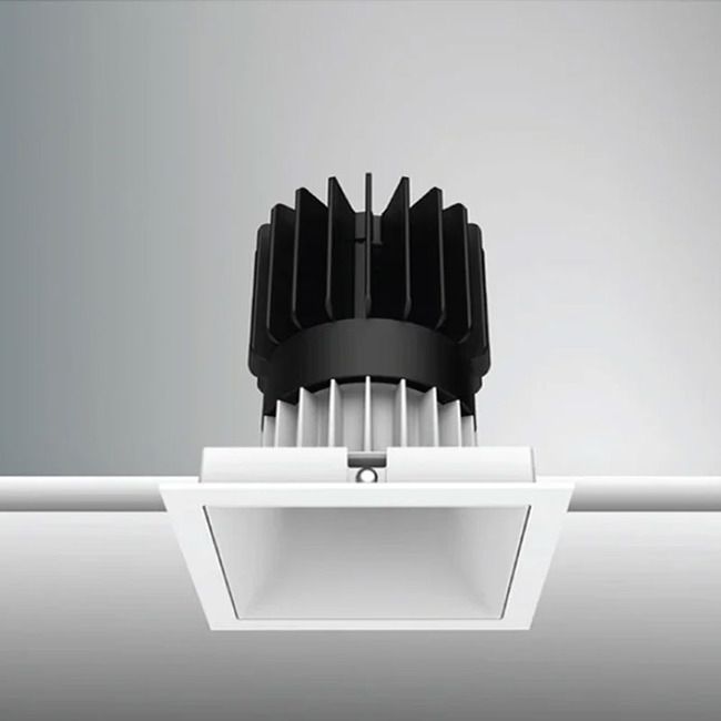Luca 3.5" Square TruColor RGBTW 24V Fixed Downlight w/ Trim by PureEdge Lighting