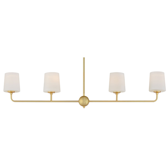 Maxim 12097SWSBR Lighting Bristol 4 Light Linear Chandelier Satin Brass