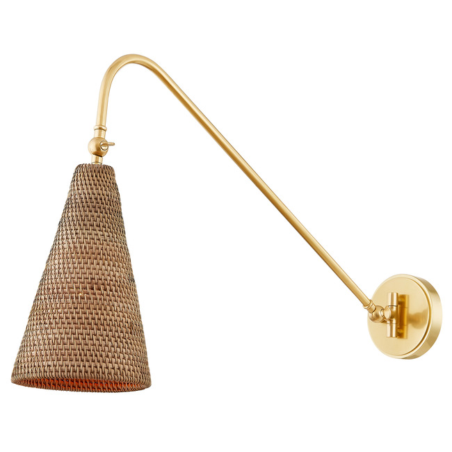 Averack Swing-arm Hardwired / Plug-in Wall Light by Hudson Valley Lighting