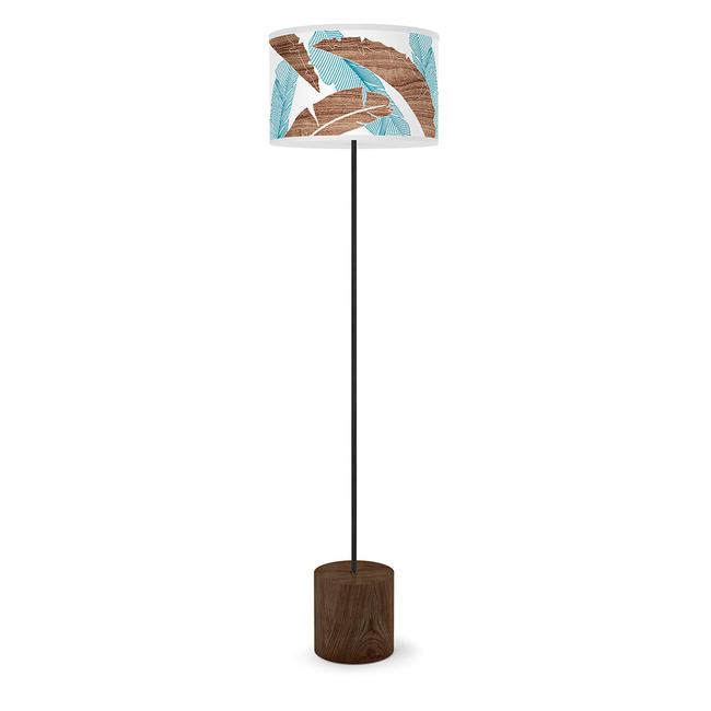 Banana Printed Drum Floor Lamp by Jef Designs