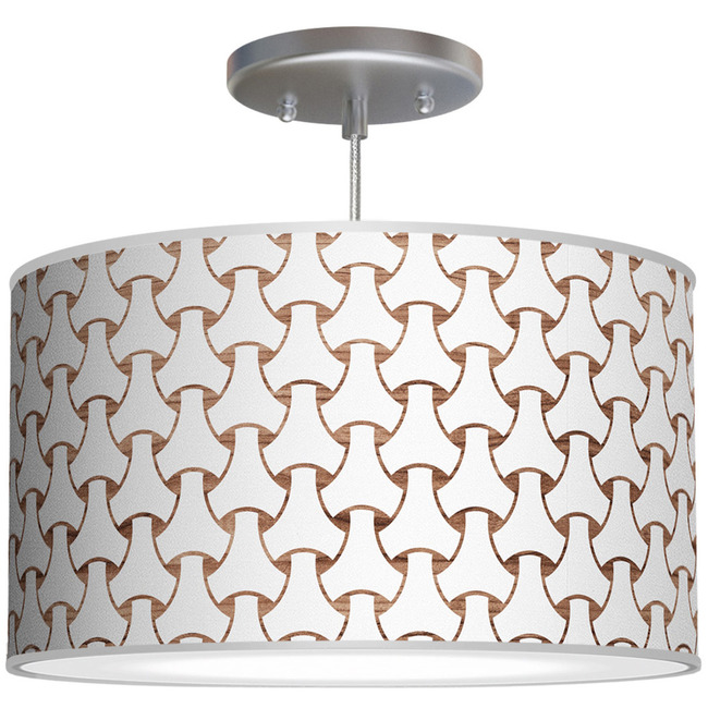 Basket Weave Drum Pendant by Jef Designs
