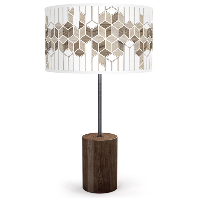 Cube Drum Table Lamp by Jef Designs