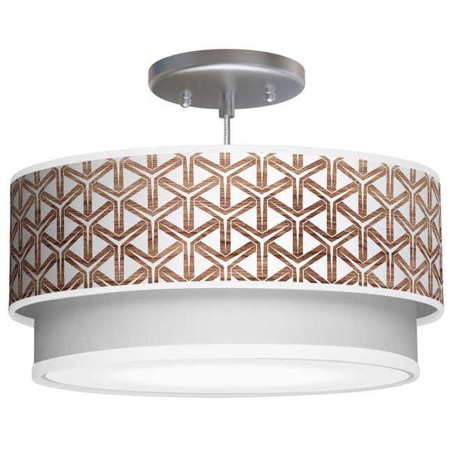 Cubist Double Tiered Pendant by Jef Designs