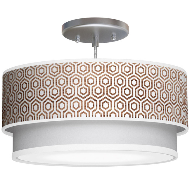 Hexagon Double Tiered Pendant by Jef Designs