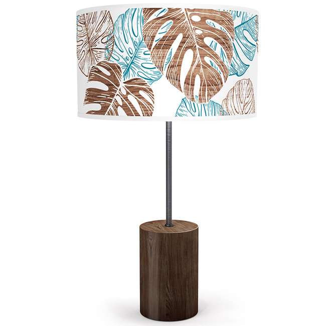 Monstera Drum Table Lamp by Jef Designs