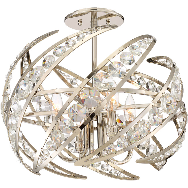 Crescent Semi Flush Ceiling Light by Quoizel