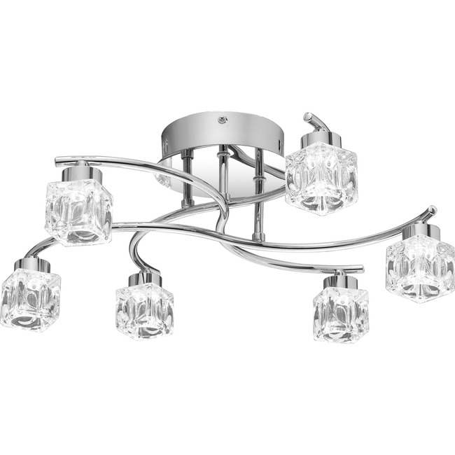 Clear Hollow Semi Flush Ceiling Light by Quoizel