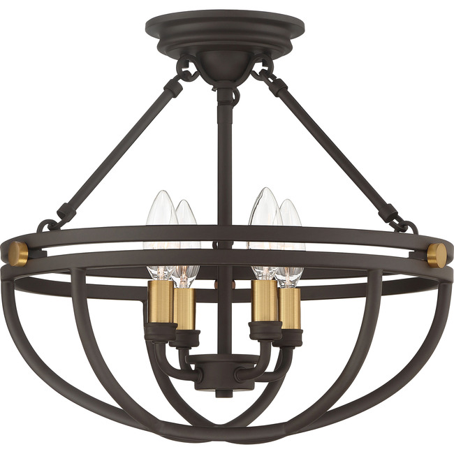 Sergeant Semi Flush Ceiling Light by Quoizel