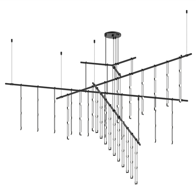 Suspenders Tri-Bar 4-Tier Chandelier with Ladder Lights by SONNEMAN - A Way of Light