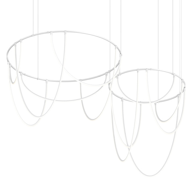 Suspenders Offset Ring Chandelier with Light Curves by SONNEMAN - A Way of Light