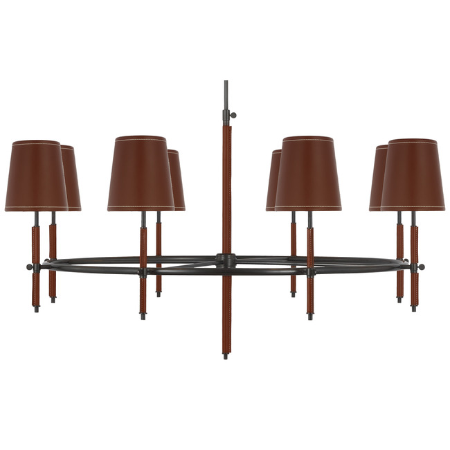 Bryant Leather Ring Chandelier by Visual Comfort Signature