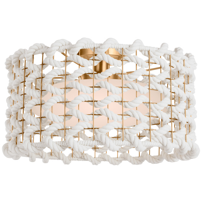 Catania Woven Ceiling Flush Light by Visual Comfort Signature