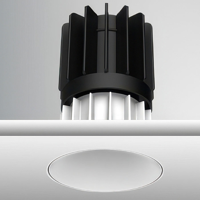 Luca 2.7" Round Static White Trimless Fixed Downlight by PureEdge Lighting