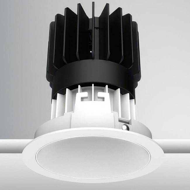 Luca 3.5" Round Static White Fixed Downlight with Trim by PureEdge Lighting