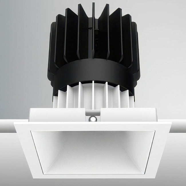Luca 3.5" Square Static White Fixed Downlight with Trim by PureEdge Lighting