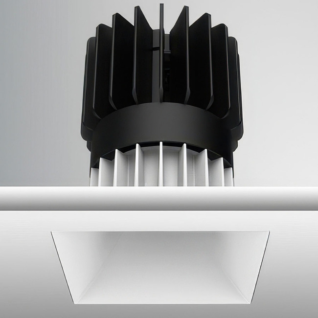 Luca 3.5" Square Static White Trimless Fixed Downlight by PureEdge Lighting