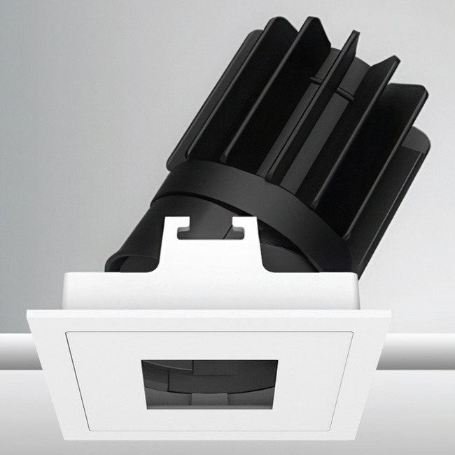 Luca 2.7" Square Static White Adjustable Pinhole with Trim by PureEdge Lighting