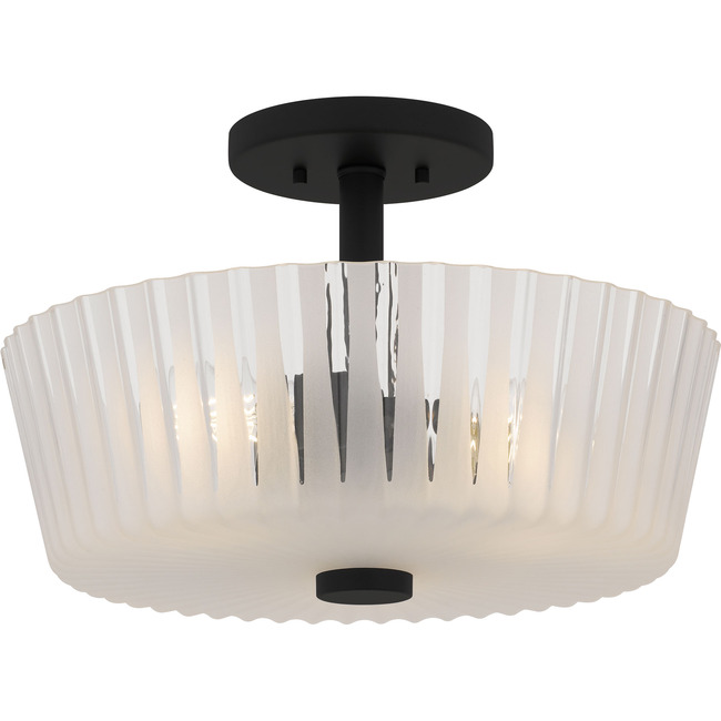 Gray Semi Flush Ceiling Light by Quoizel
