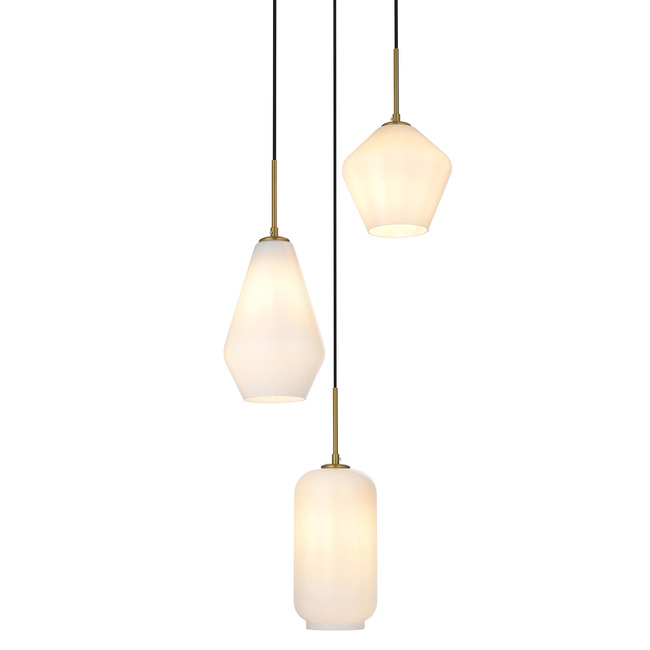 Gene 3-Light Pendant by Elegant Lighting