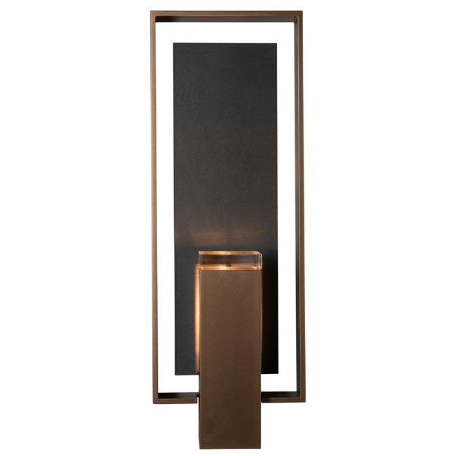 Shadow Box Outdoor Dark Sky Slate Large Wall Sconce by Hubbardton Forge