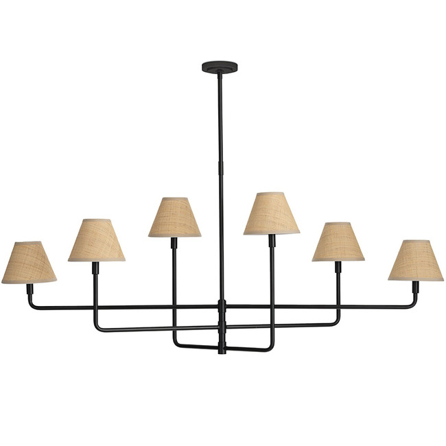 Polly Rattan Linear Chandelier by Regina Andrew
