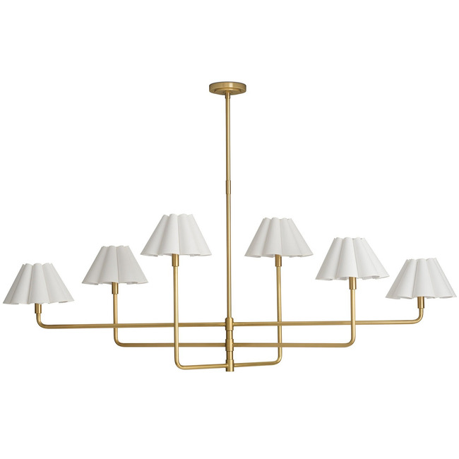 Polly Scalloped Linear Chandelier by Regina Andrew