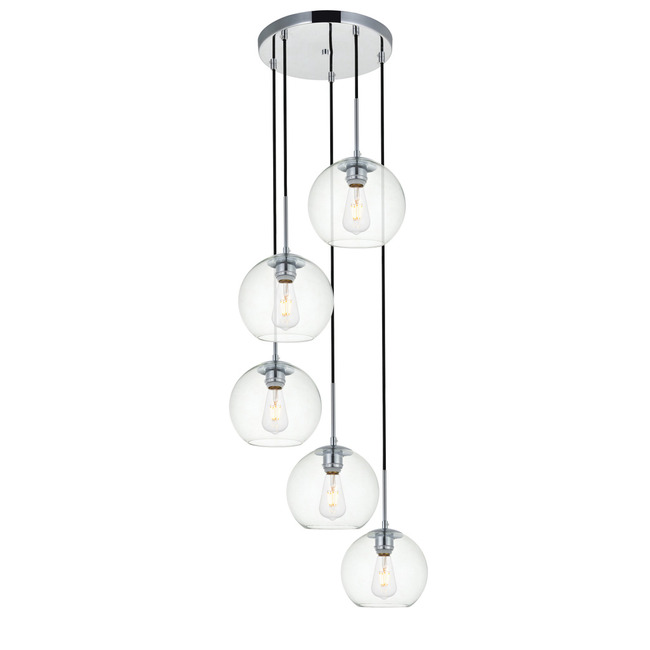 Baxter Round 5-Light Pendant by Elegant Lighting