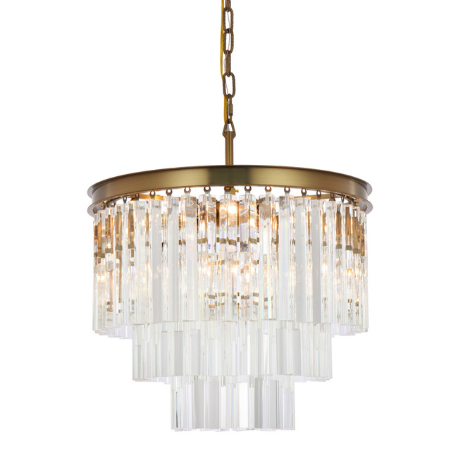 Sydney Gold Tiered Chandelier by Elegant Lighting