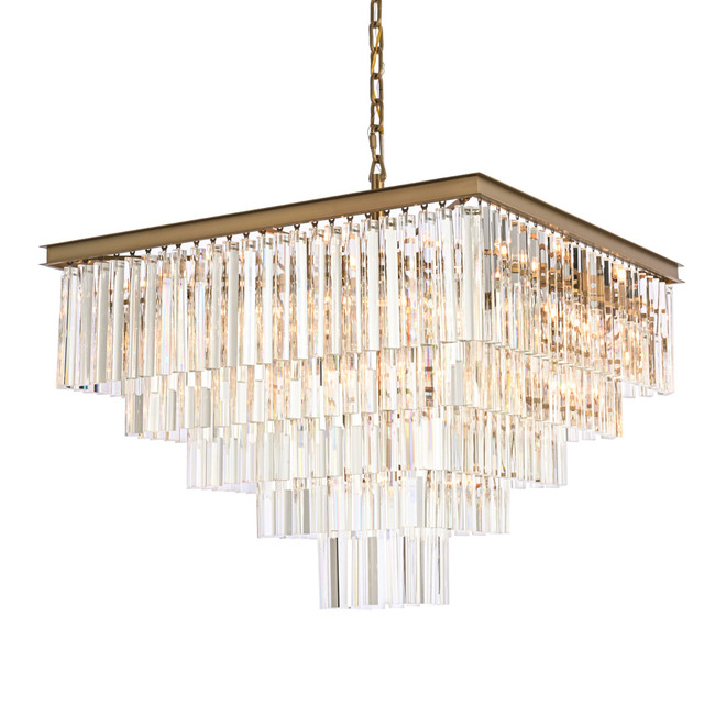 Sydney Square Tiered Chandelier by Elegant Lighting