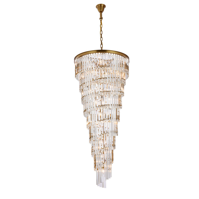 Sydney Spiral Chandelier by Elegant Lighting