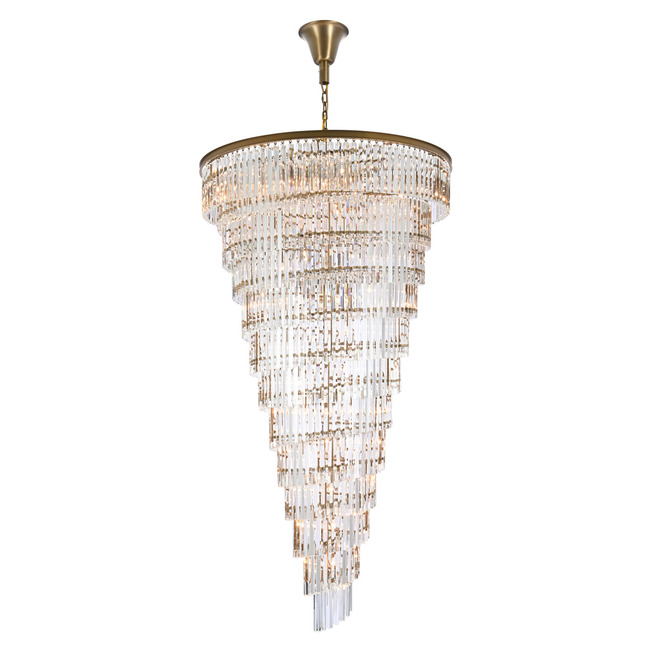 Sydney Spiral Chandelier by Elegant Lighting