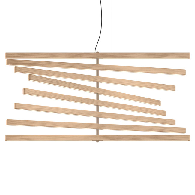 Rhythm Wood Vertical Pendant by Vibia