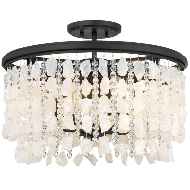 Shimmering Elegance Semi Flush Ceiling Light by Minka Lavery