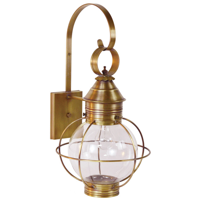 Round Onion Small Outdoor Wall Light by Northeast Lantern
