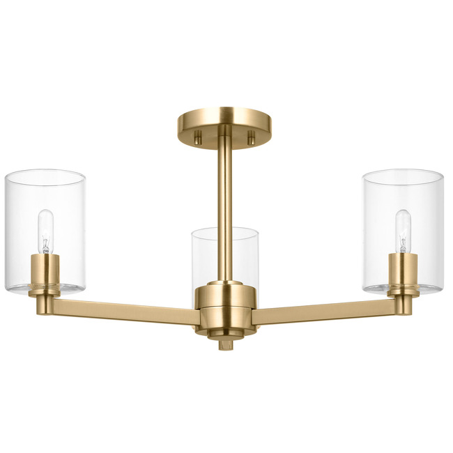 Fullton Glass Semi Flush Ceiling Light by Visual Comfort Studio